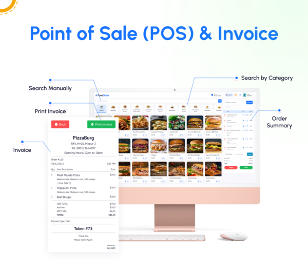 Restaurant POS with Restaurant Menu Maker and Contactless Table Ordering Software